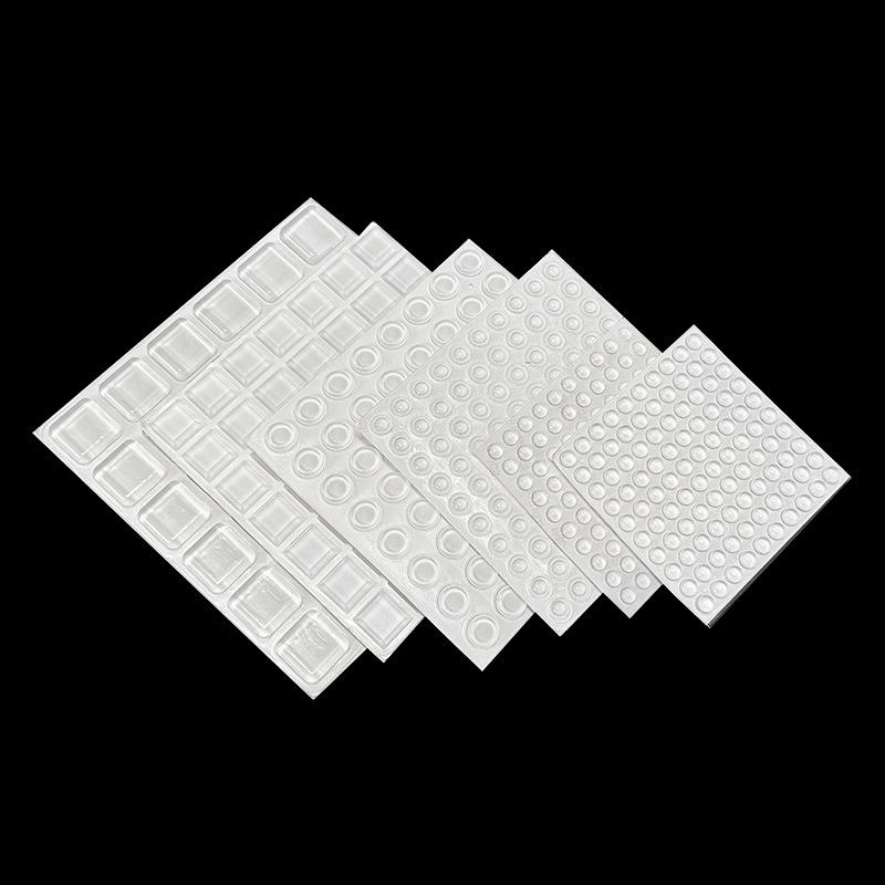 Transparent Self-Adhesive Silicone Bumpers for Furniture and Glass Doors