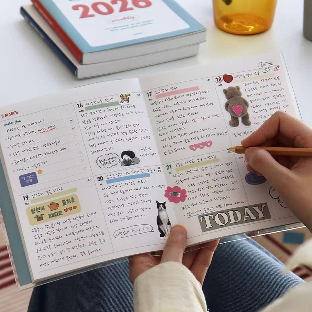 Daily Agenda Book Nov.2025-Dec.2026 To Do List Notepad Retro Appointment Book  School Supplies