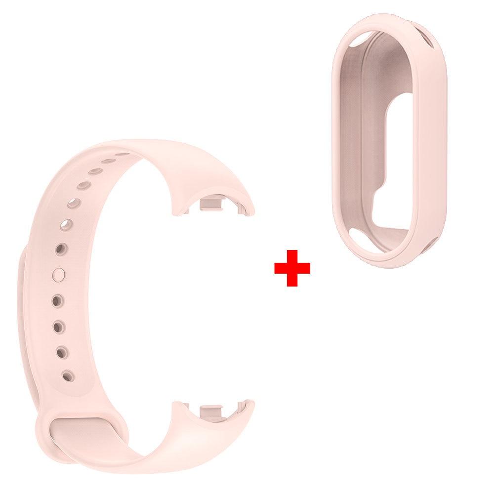 Wristband + Protector Case For Xiaomi Mi Band 8 Silicone Watchband Bracelet Protective Cover For Xiaomi Band8 Mi Band 8 Correa