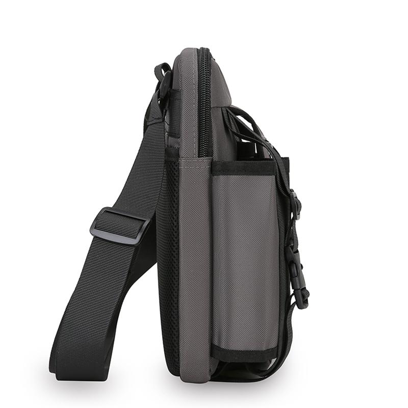 Men Crossbody Bag Single Shoulder Bags Big Capacity Storage Bag Fashion Multi-Pockets Outdoor Cup Bag