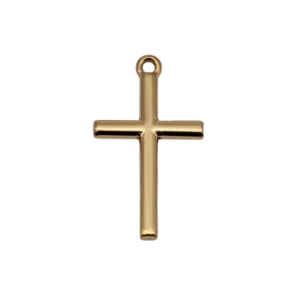 Pingentes de Cruz Clássica em Liga de Metal Multicor Para Joias Cristãs Minimalistas