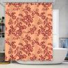 Floral Print Shower Curtain Set With Metal Hook Rings Modern Decor For Bathroom Waterproof Fabric (270Cm X 185Cm)