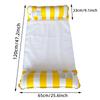 1pc Two Tube Straight Stripe Hammock Foldable PVC Inflatable Floating Row Swimming Pool Float Seat