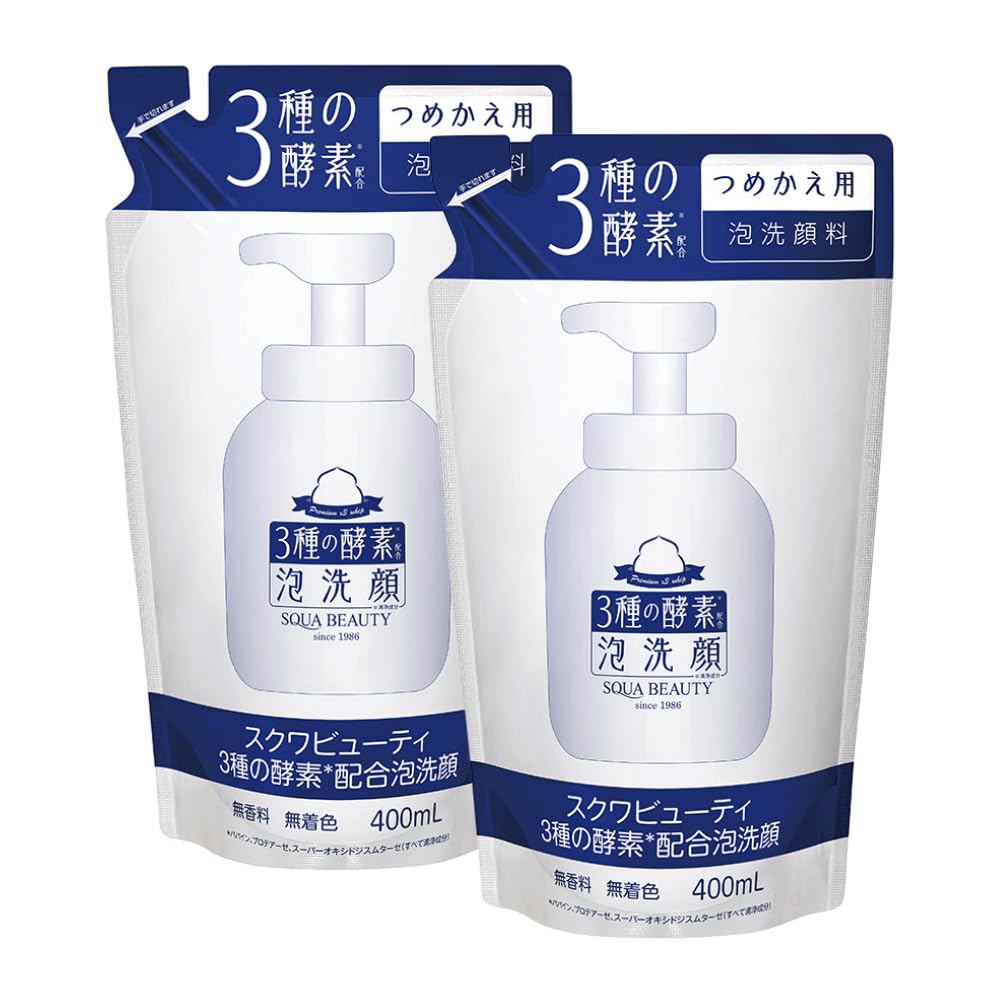Squa Beauty Foaming Facial Cleanser Pore Dullness Pump Large Made in Official Sparkling Cosmetics 3-Enzyme TA, Cleanser, Relief, Moisturizing,