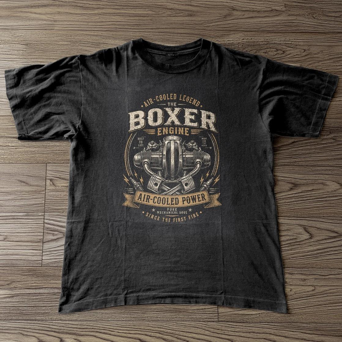NEW! Boxer Air-Cooled Engine Biker Graphic Unisex T-shirt S-5XL XL