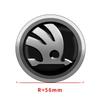 2025 New 4PCS 56mm Car Badge Wheel Center Cover Stickers Hub Caps Decal For Skoda Octavia Kodiaq Fabia Rapid Superb A5 A7 2 Kami