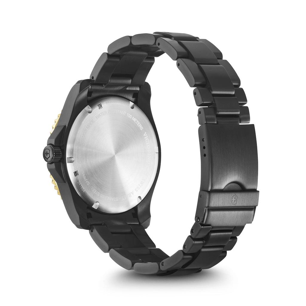 VICTORINOX MAVERICK Black Edition Black PVD Stainless Steel Case Black Black PVD Stainless Steel Officially Imported Men's Watch, (316L), Dial,