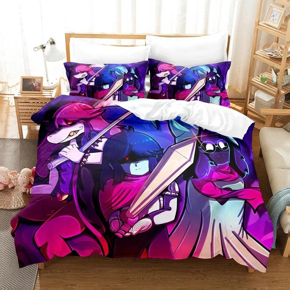 3D Printing Game Deltarune Bedding Set Single Twin Full Queen King Size Bed Set Adult Kid Bedroom Duvet Cover Sets Home Textiles