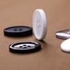 Resin Button Set: Black and White, Two-Eye & Four-Eye for Shirts, Suits, Trousers, and Pants