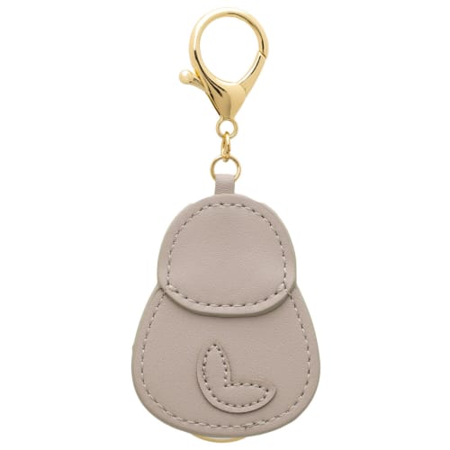 Fieldwork Women's Analog Keychain Watch with Seal Print, Gray, and Ivory, AniFle GY072-3