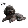 Elegant Poodle Model Realistic Teddy Dog Statue, Desktop Small Pet Model, Cute Laying Sculpture Bookshelf Display Piece for Car Dashboard, Desk,