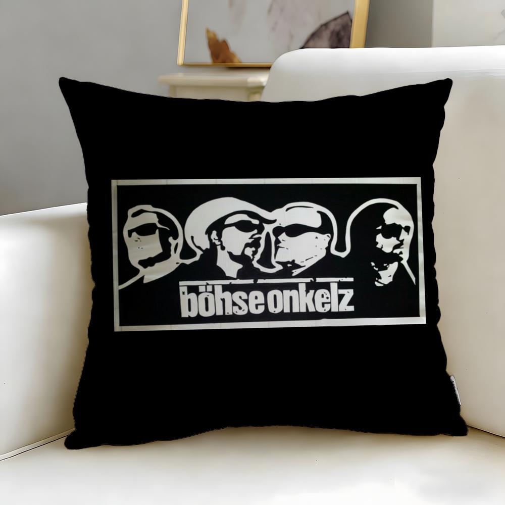 classic band Bohse Onkelz Cushion Cover Soft & Easy-Wash Pillow Case – Versatile for Couch, Bed, Travel and Office