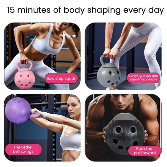 Vodou plněná kettlebell s odnímatelnou rukojetí silový trénink nastavitelná váha kettlebell muži ženy celé tělo domácí posilovna cvičení činka