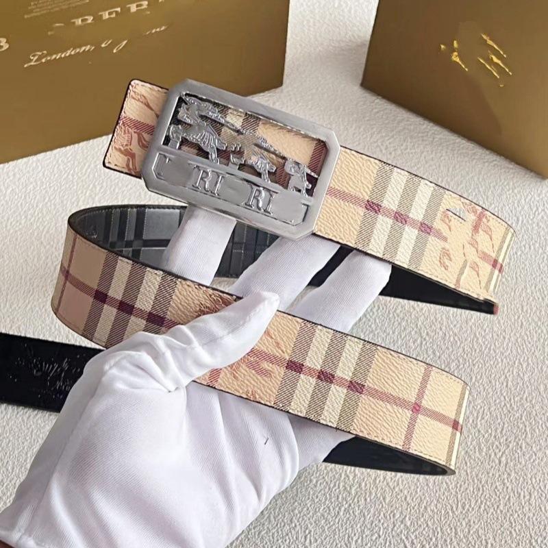 Smooth Buckle Leather Belt - Fashionable Business & Jeans Waist Accessory