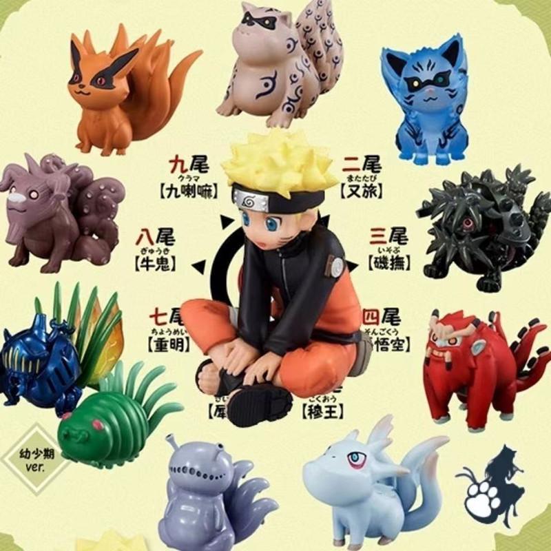 

11Pcs/Set Q Version Naruto Anime Figure Childhood Tailed Beast Hisao PVC Action Figures Model Toys for Children Gifts