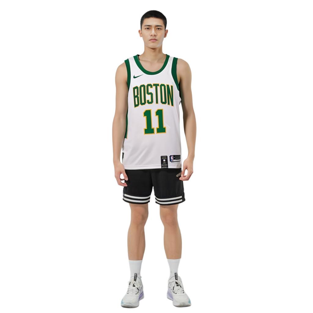 Nike Maillot de Basketball NBA 18-19 Kyrie Irving 'Blanc Vert' Homme AJ4596-101