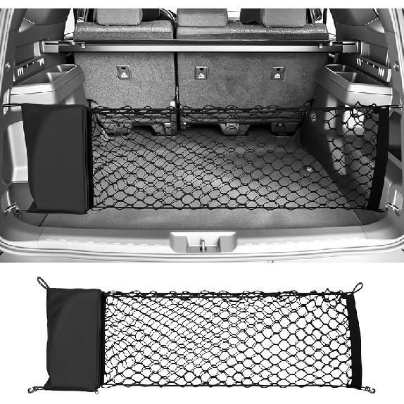 Trunk Cargo Net For 2010-2024 Toyota 4Runner 2 Row Model Only, Trunk Organizer Luggage Mesh Net Anti-Slip Rear Cargo Netting For 4 Runner SUV