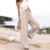 Pantaloni Palazzo da Donna a Gamba Larga Vita Alta Coulisse Vestibilità Larga Leggeri Casual per Comfort Rilassato