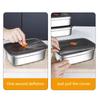 Stainless Steel Camping Lunch Box Sealed Leak-Proof Bento Box Microwave Suitable Large Capacity Refrigerator Freezer Storage Box