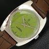 RELÓGIO MASCULINO SUÍÇO VINTAGE HENRI SANDOZ & FILS DE CORDA MANUAL COM MOSTRADOR VERDE a706001-1