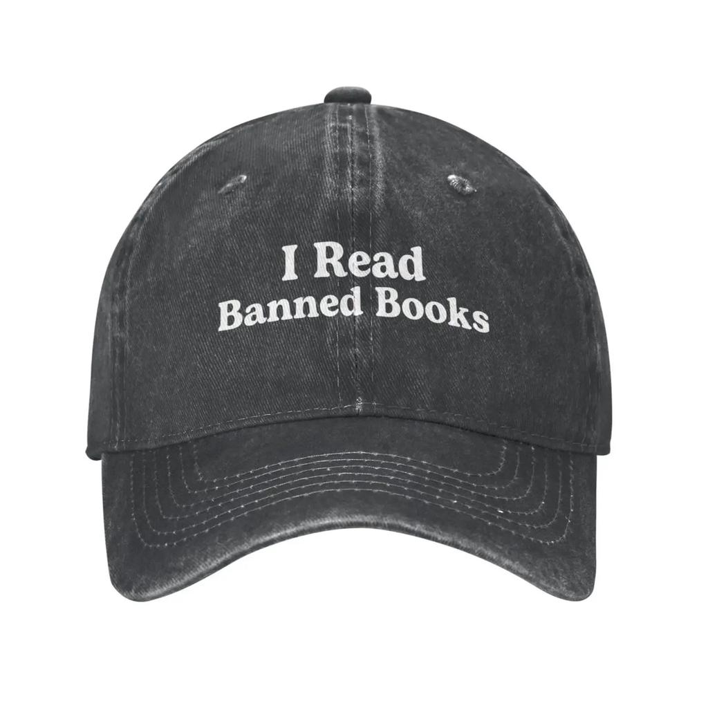 I Read Banned Books Hat Men Dad Hats Cute Cap For Man Women Basketball Caps