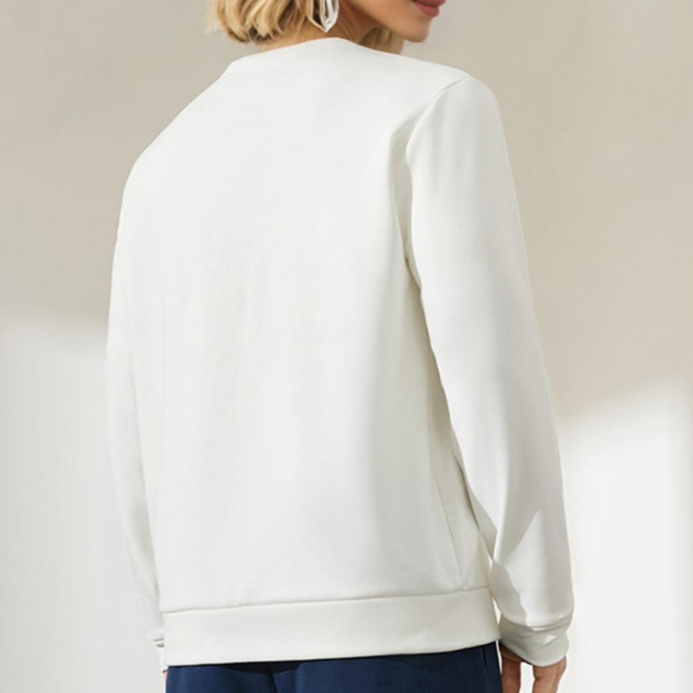 Унисекс бархатный топ с длинным рукавом и круглым вырезом — фото 8