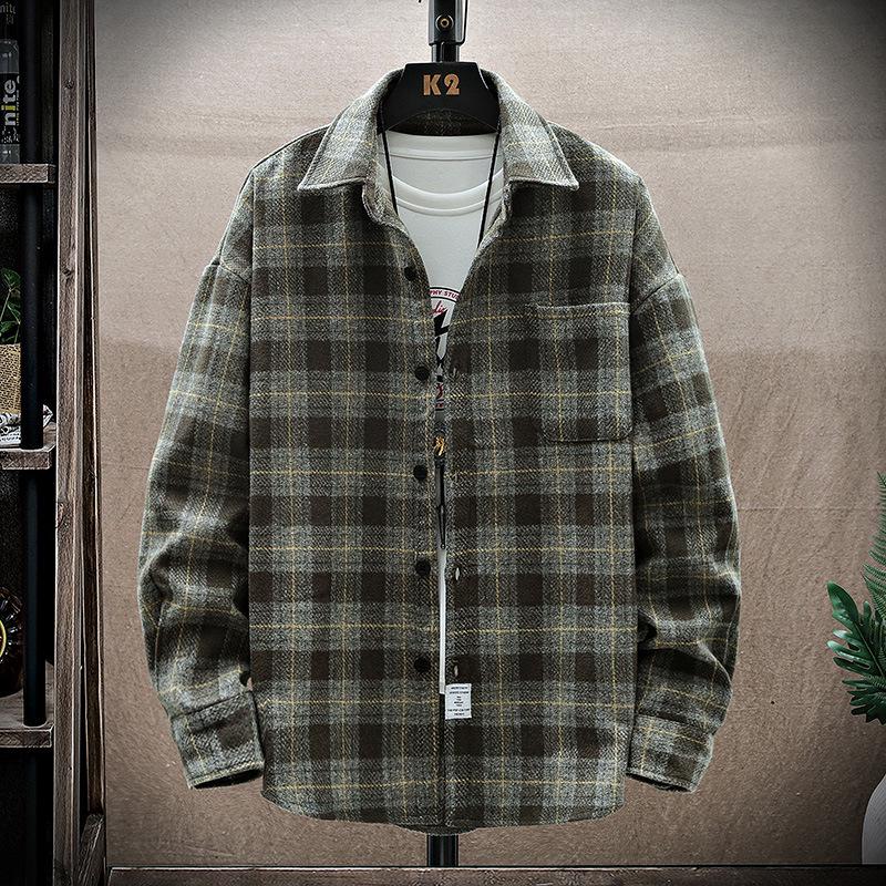 Trendy Plus Size Men's Casual Jacket - Loose Fit Spring/Autumn Versatile Workwear Top