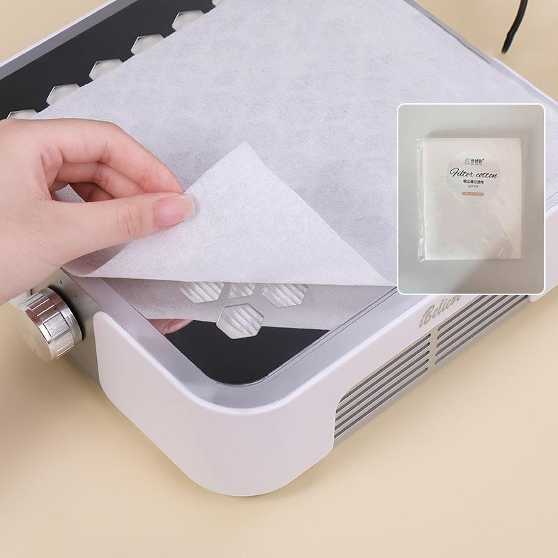 100/200 Arkuszy Biały Papier Filtracyjny do Pochłaniacza Pyłu do Paznokci Manicure Akcesoria do Maszyny Wymień Papier Filtracyjny do Odkurzacza do Paznokci