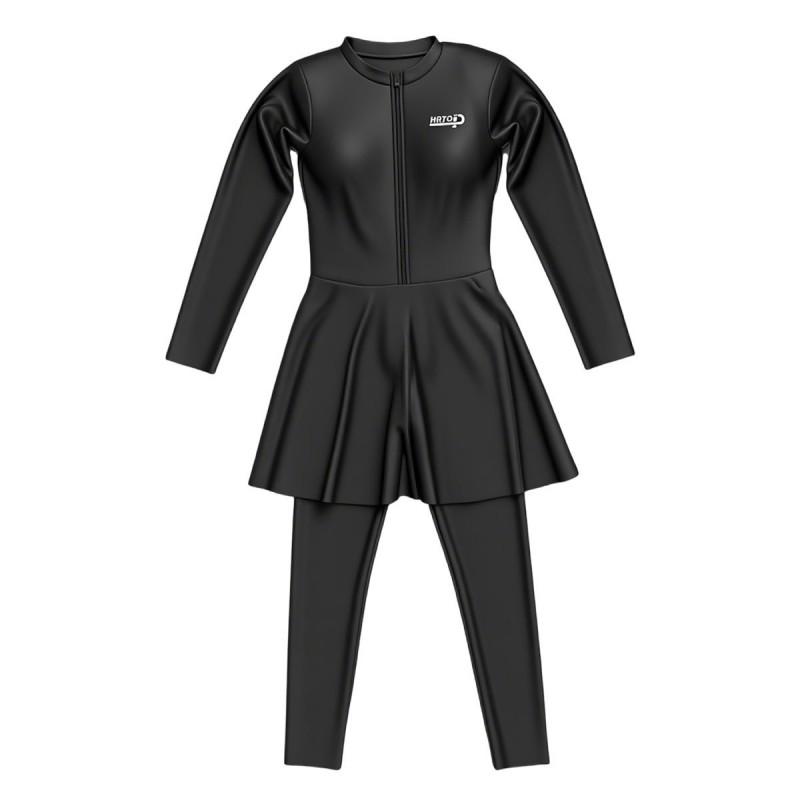 Womens Modest Full Coverage Long Sleeve Pants Swimsuit Swimming Snorkeling Beach Vacation