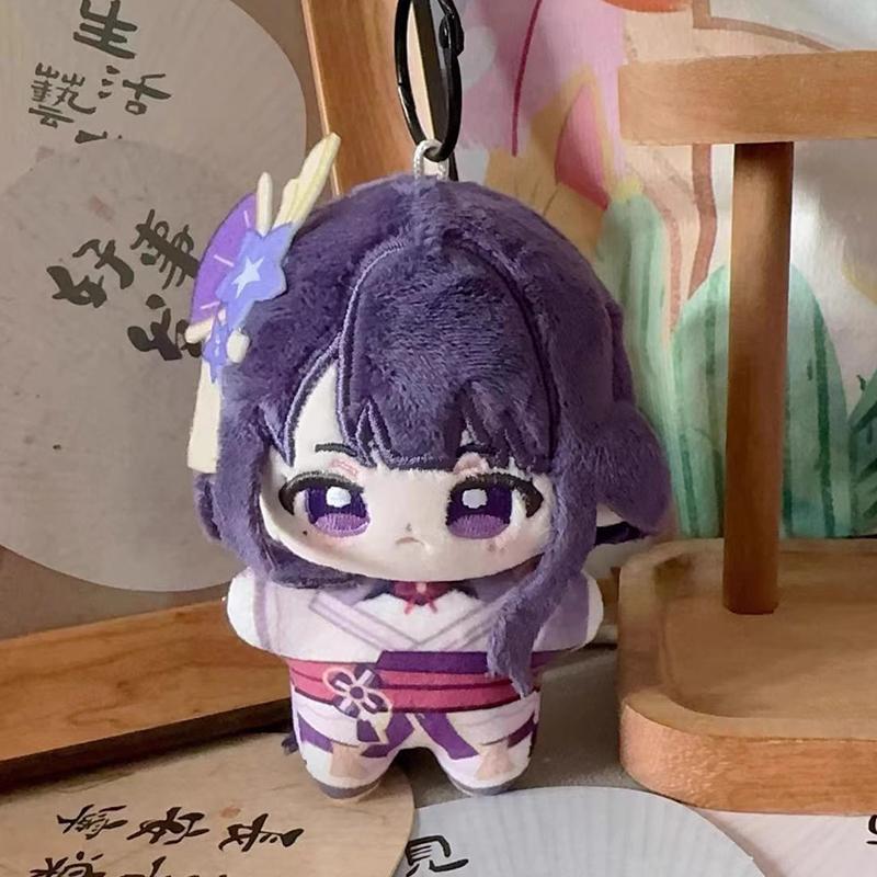 Anime Genshin Impact Plush Doll Raiden Shogun Kamizato Ayaka Mavuika Yae Miko Lyney Kinich Toy Key Chain Small Pendant Gift