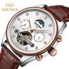 KINYUED Factory Hot Selling Quartz Watches Life Waterproof Wristwatch Men Tourbillon Movement for Men