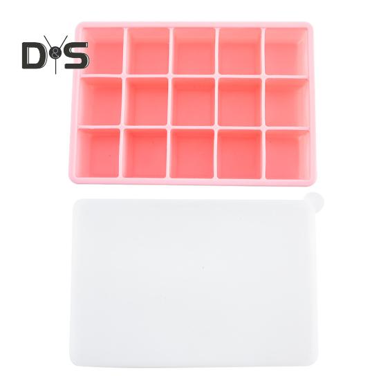 Silicone Ice Cube Tray with Lid 15/24 Cavities Easy Release BPA Free Summer Refrigerator Cocktail Whiskey Ice Maker Press Mold Kitchen Supplies