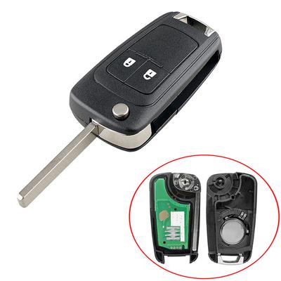 2 Button Flip Car Key Fob Case Flip Key Case Plastic 433mhz ID46 Chip For Opel Vauxhall Astra J Insignia Zafira C Mokka