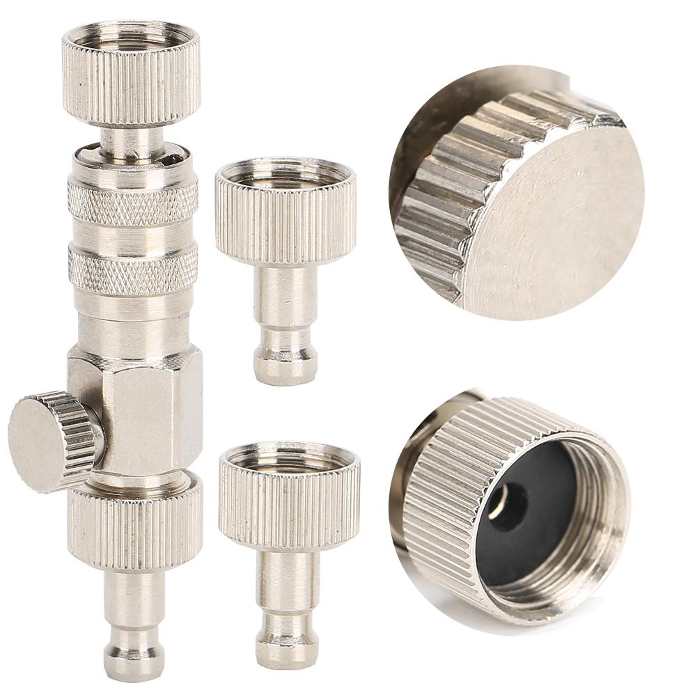 3pcs Airbrush Connector Quick Release Coupling with Air Flow Adjustment Air Compressor Fitting