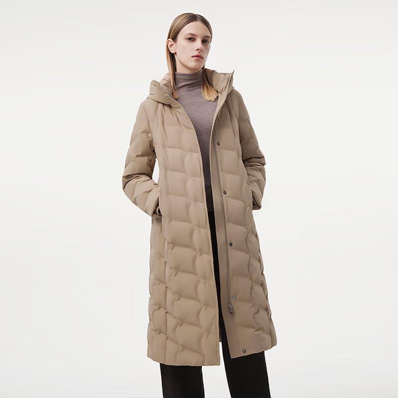 Tanboer Women's Hooded Mid-Length Down Parka