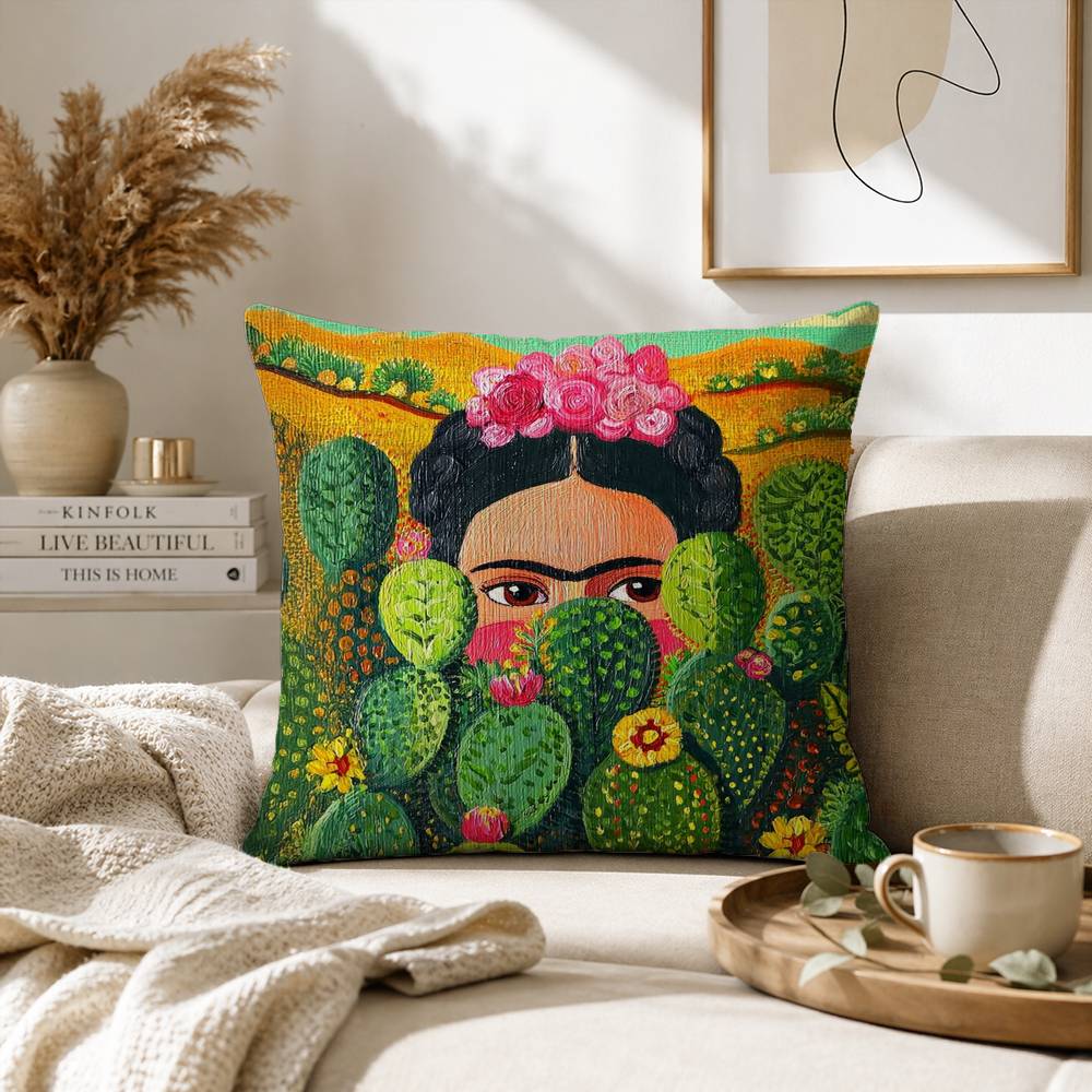 AArt Frida Kahlo Pillow Case for Sofa Living Room Home office Decor Protective Cover