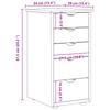 Cabinet Brown 34 x 39 x 61.5 cm Solid Pine Wood