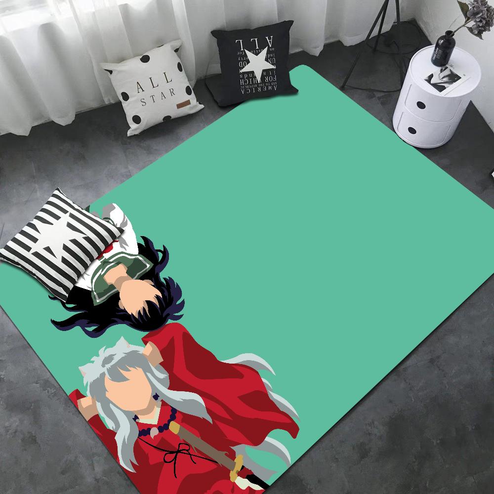 Classic Inuyasha Japanese Anime Entrance Door Mat Rectangle Anti-slip Home Soft Badmat Front Door Mat Household Carpets