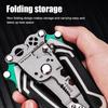 18 in 1 Wire Stripper Foldable, Multifunctional Folding Wire Stripper-Professional Electrician Tool for Cutting and Pulling Wires Cable Scissors,