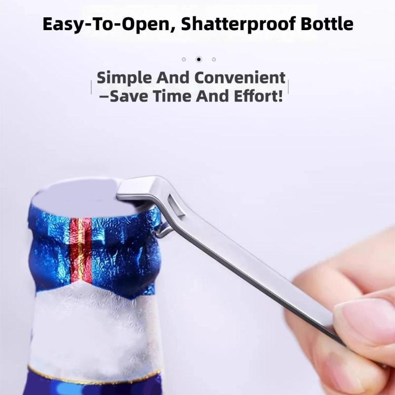 Nonrust Steel Peroral Liquid Bottle Opener With Ergonomic Nonslip Grip Peroral Liquid Caps Remover For Safe Easy Opening