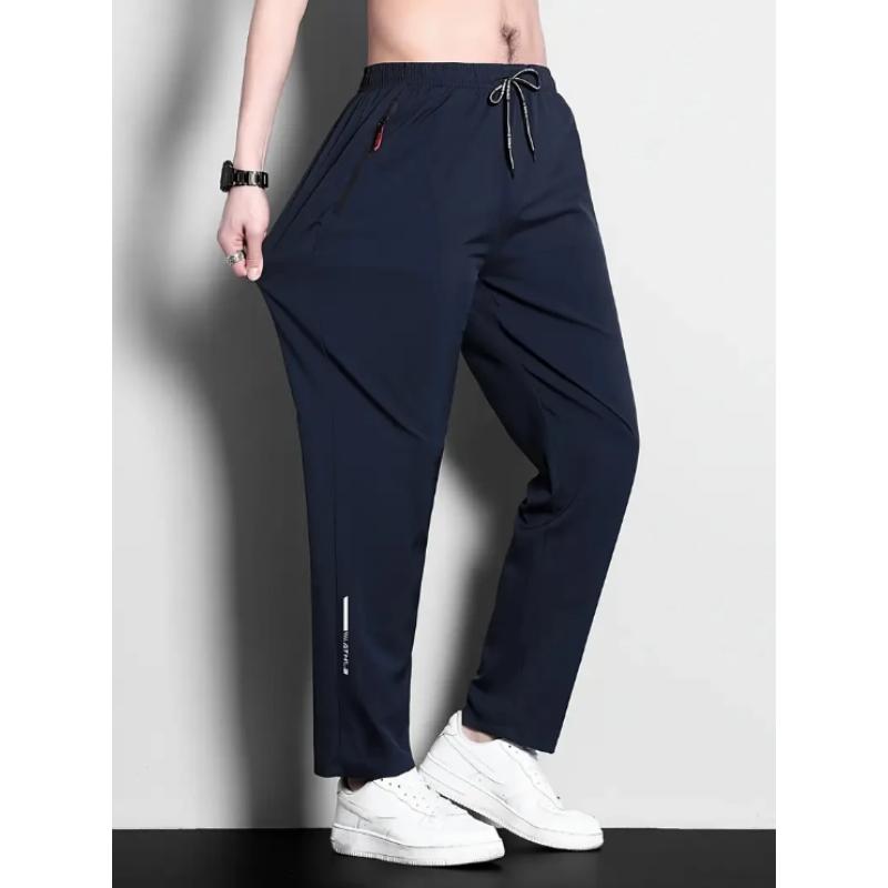 Men s Casual Pants, Men s Trousers, Men s Sports Pants, Thin Jogging Pants, Fashionable Print, Suitable for Daily M синий