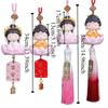 Cute Buddha Guanyin Car Pendant Chinese Style Cartoon Buddha Figures  Car Interior Decoration