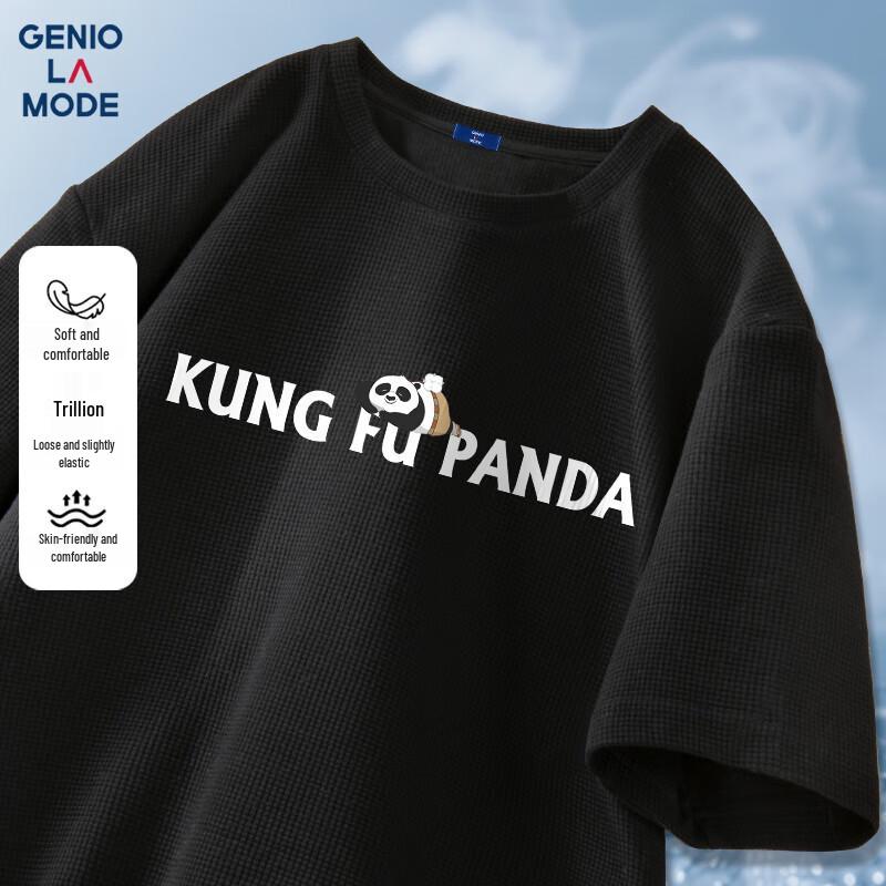 GENIOLAMODE Kung Fu Panda Waffle T-Shirt 3XL