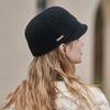 Black Woolen Navy Octagonal Hat Female Autumn and Winter Xiaoxiang Beret Knight Top Hat British Equestrian Hat