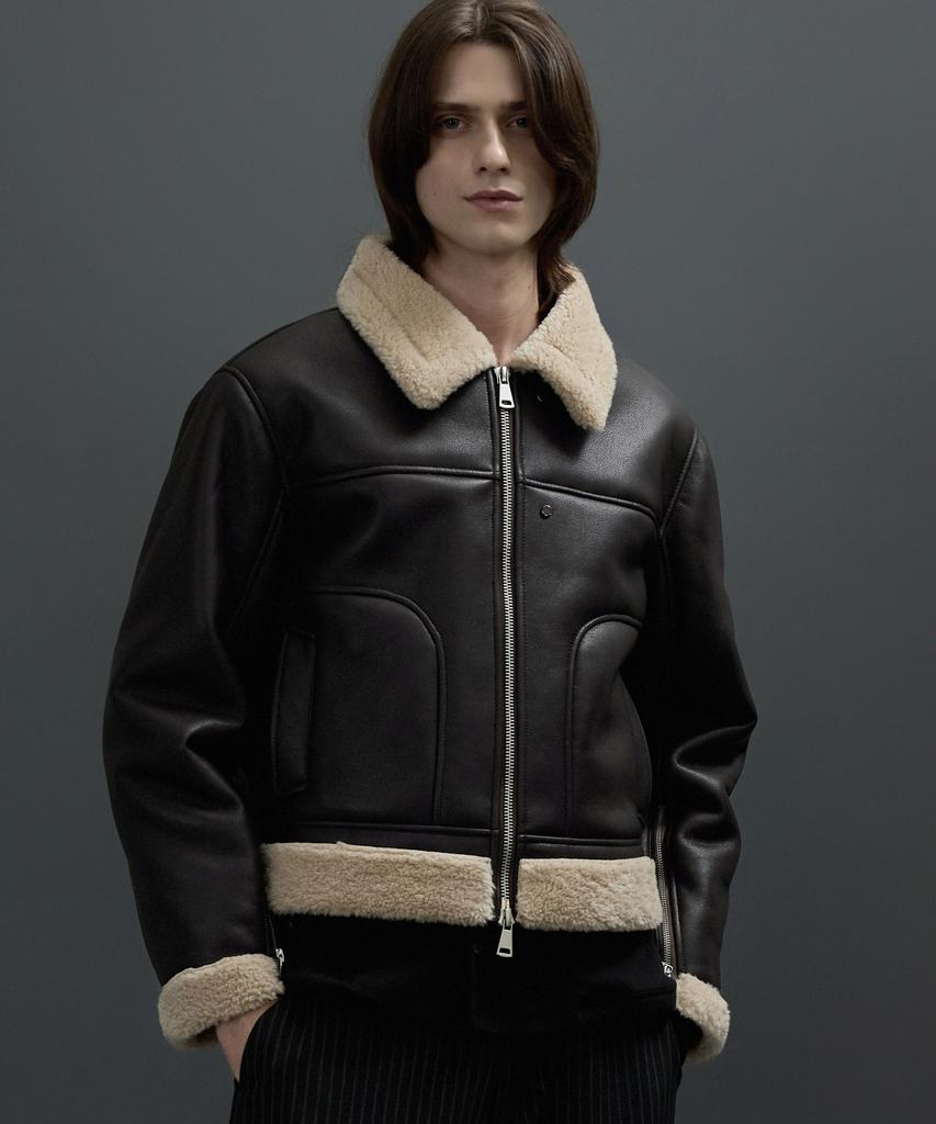 Cofwi Contour Warm Shearling Jacket Brown