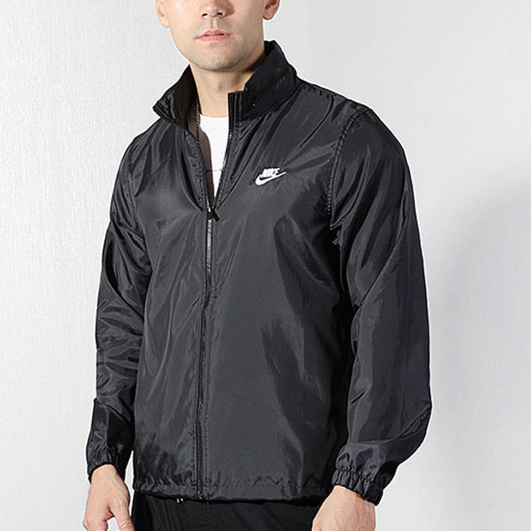 Nike Running Training Woven Breathable Windproof Hooded Jacket Men Outerwear Black AR2239-010