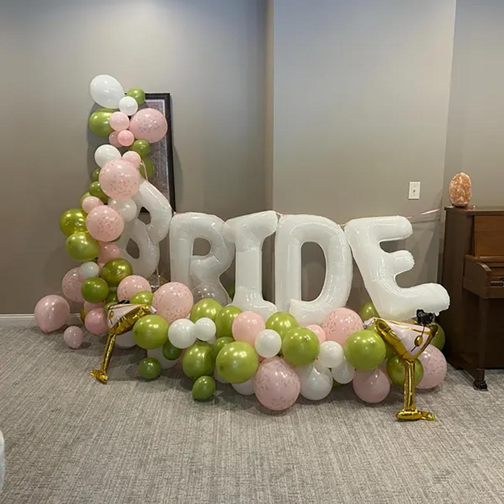 Jumbo BRIDE Balloon Letters Bachelorette Party Wedding Tabletop Table Scatter Centerpiece Decoration Bridal Shower Engagement