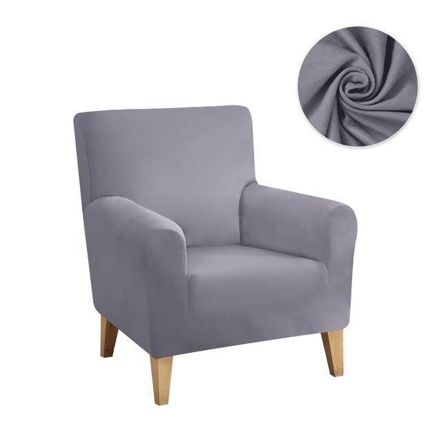 Wasserdichter Stoff-Einzelsofabezug, karierte Elastizität, Anti-Rutsch-Bezüge für Sessel, Einzelstuhlbezug für Zuhause und Wohnzimmer