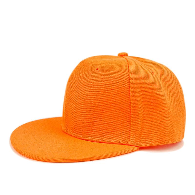 

Baseball Flatbrim Cap Unisex Street Dance Hiphop 24 Colors Fashion Korean Orange