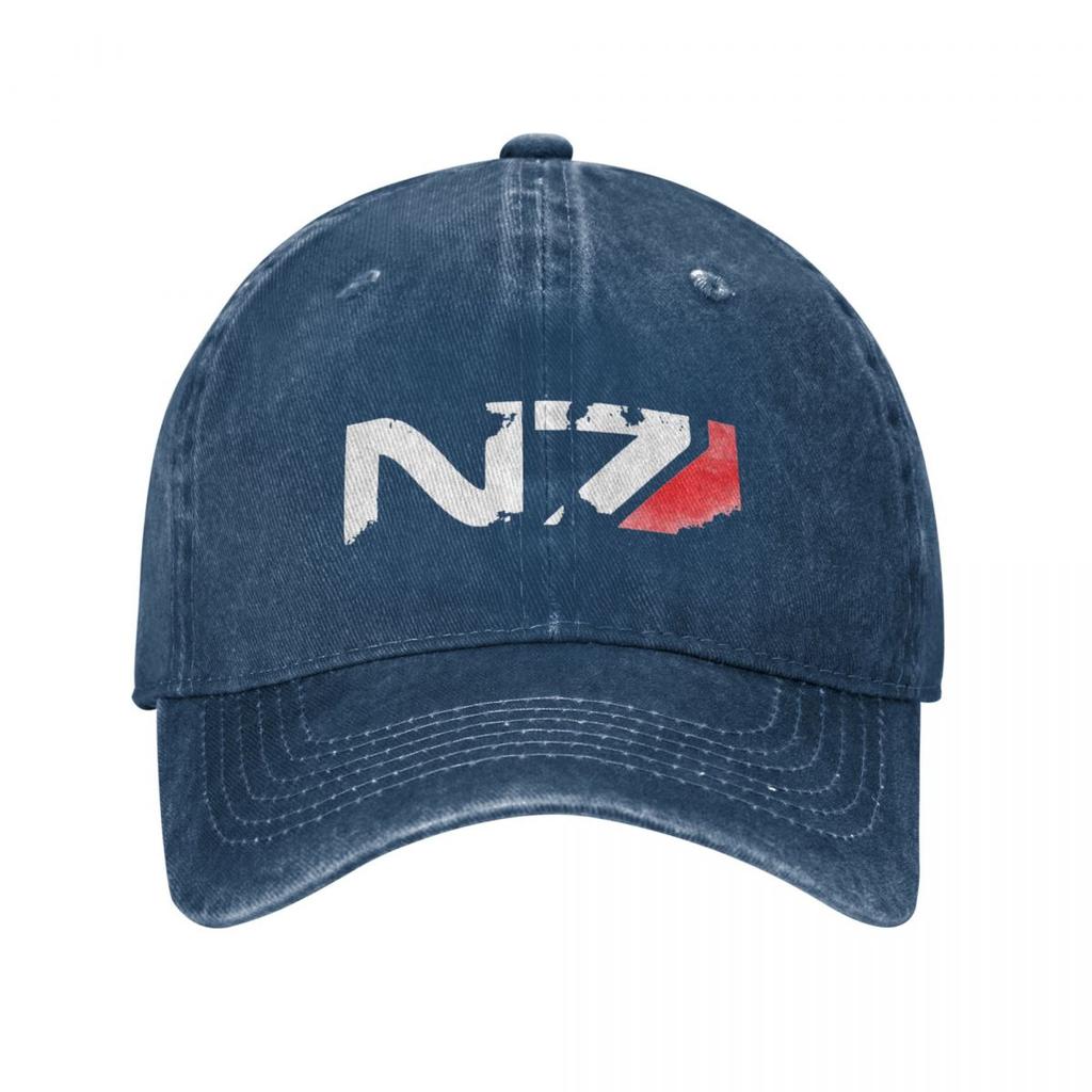 Mass Effect N7 Baseball Cap Video Game Logo Men Women Designer Trucker Dad Hat Spring Fitted Retro Kpop Rock Baseball Caps
